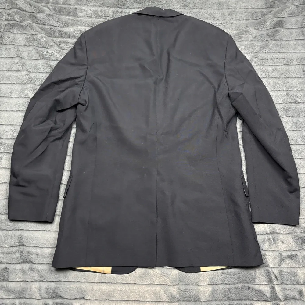 Wimbledon by Racquet Club Dillard's Navy Blue Blazer Gold Button Sport Coat 42R